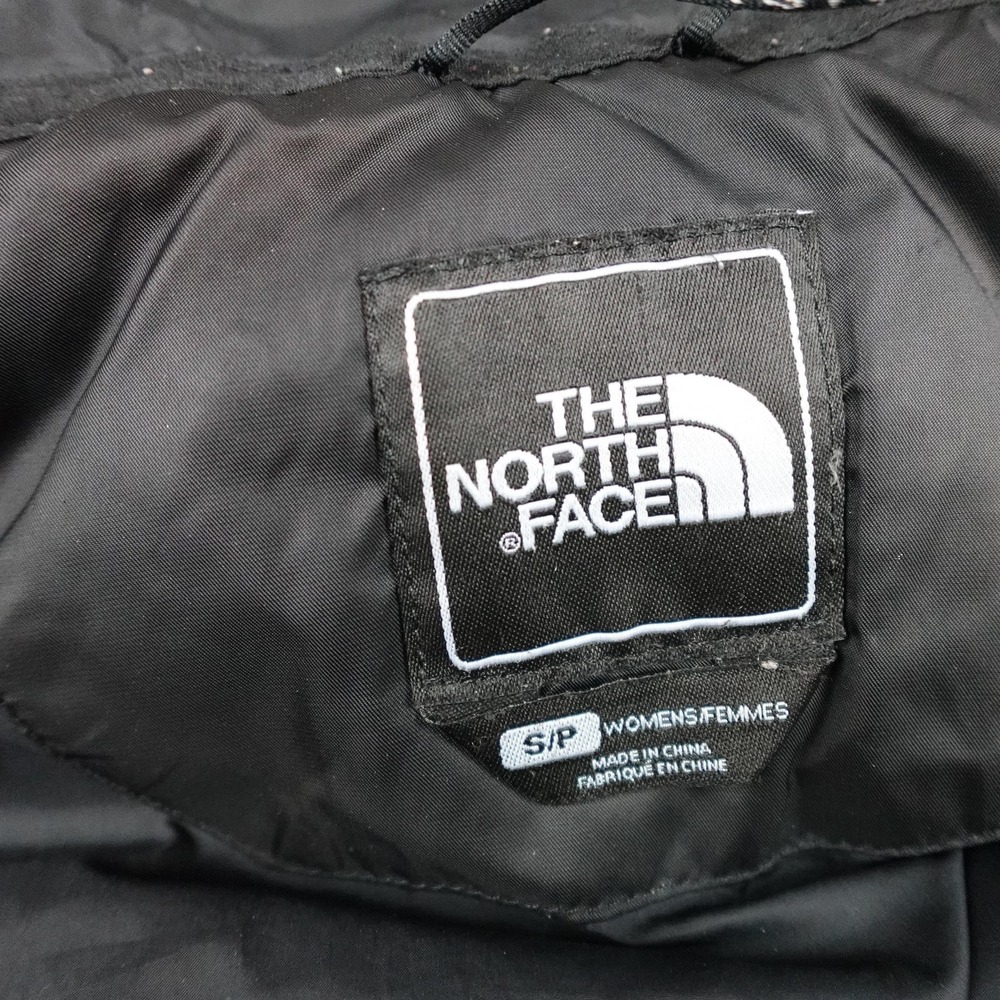 The North Face 550 Down Jacket Womens Small Black Hooded Quilted Puffer Full Zip - Picture 5 of 11
